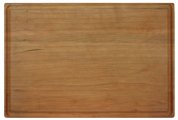 Wood cutting board rounded edges and juice groove