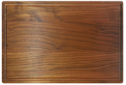 Wood cutting board rounded edges and juice groove